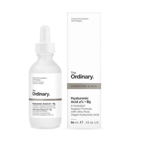 The Ordinary serum in small white bottle