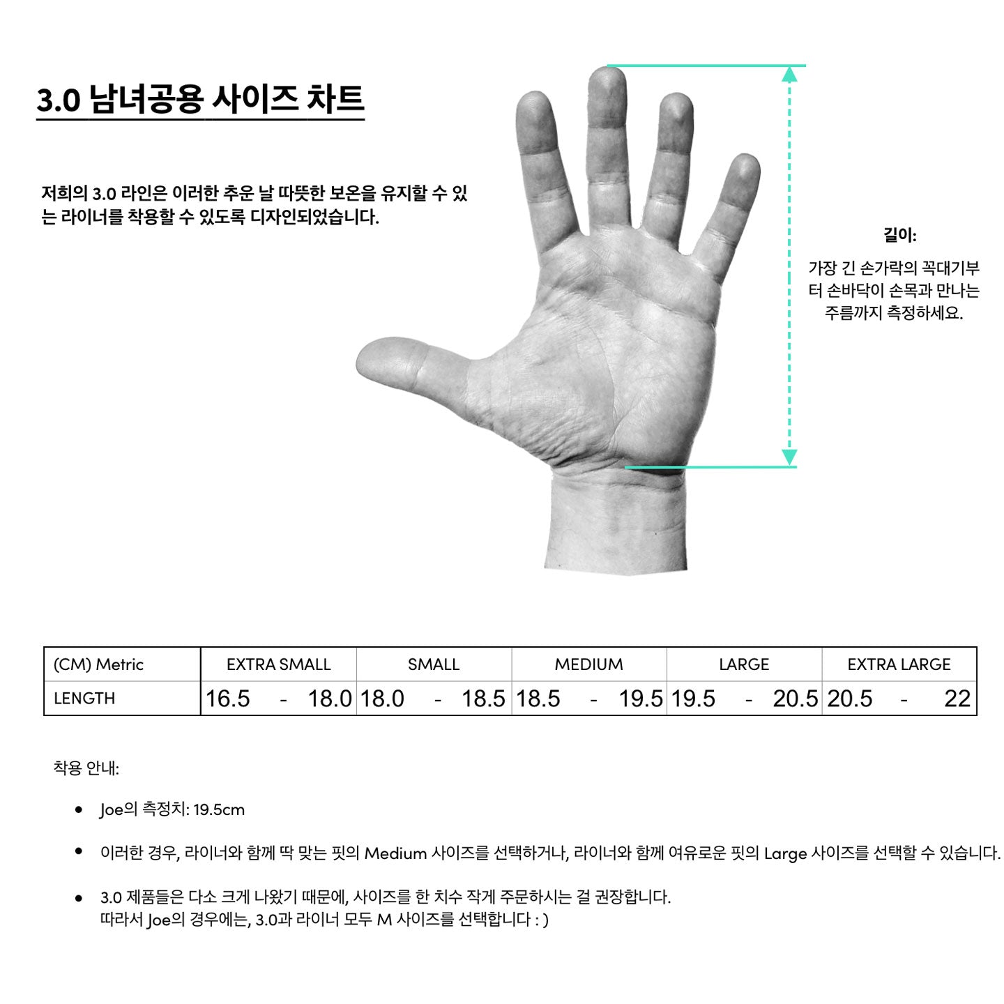 3.0 size Guide 3.0