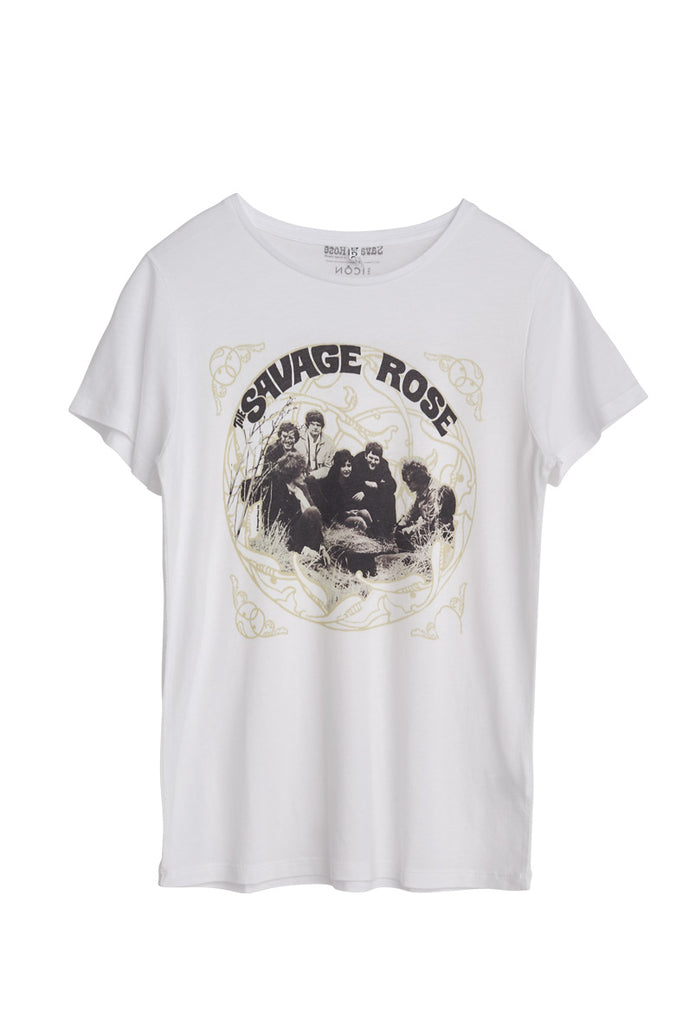 Women’s Band T-shirt with print of The Savage Rose” – 360° ICÔN – 360° ICÔN