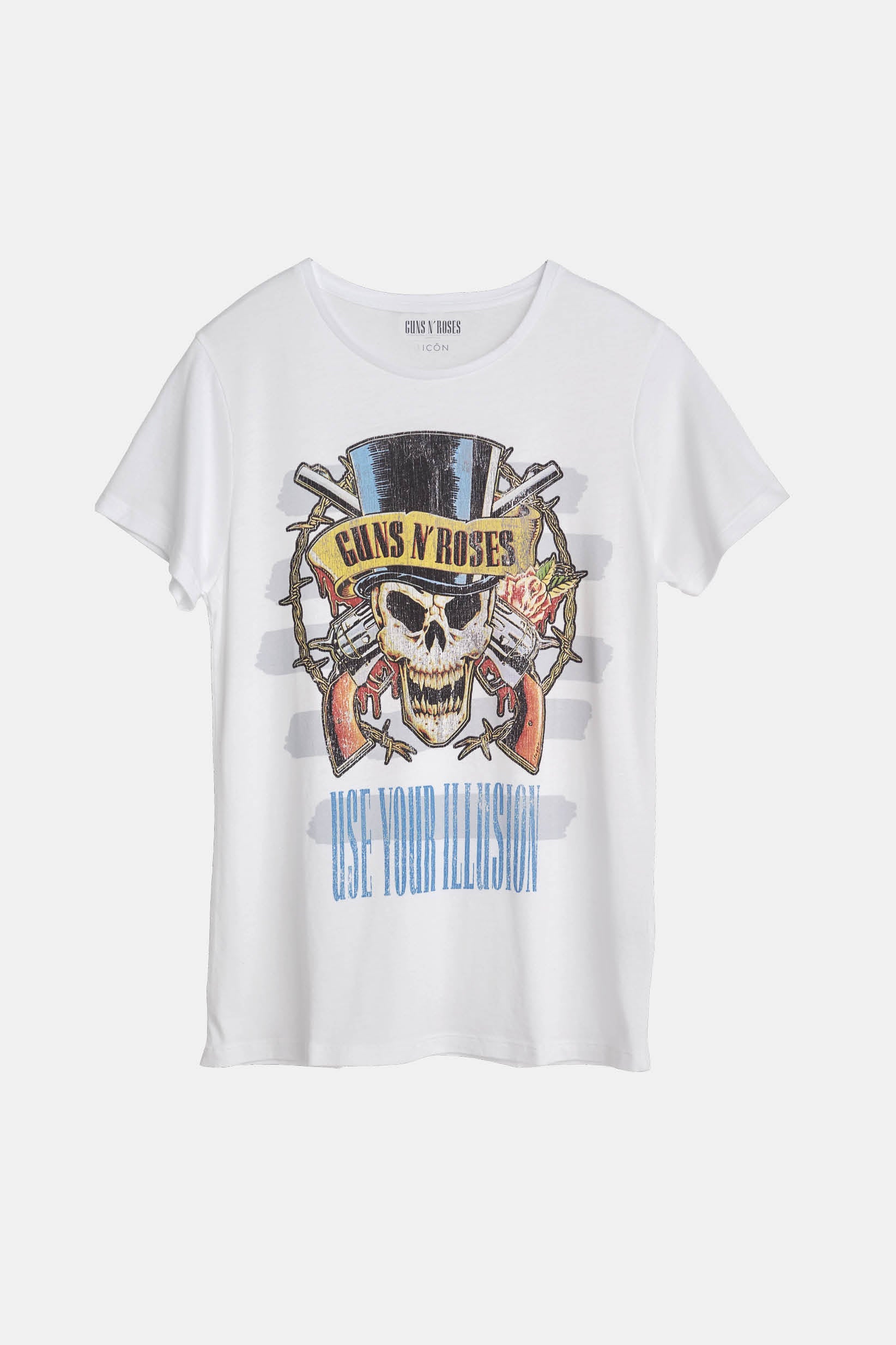 Guns N' Roses Print White T-Shirt - 360° ICÔN – 360° ICÔN