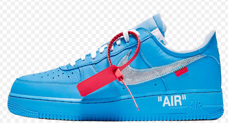 light blue off white air force 1