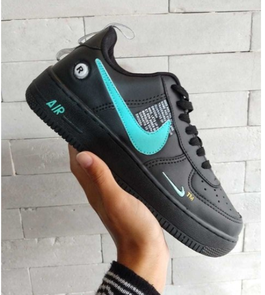 air force 1 utility black and blue