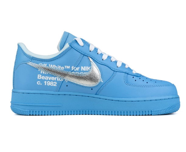 off white nike air force blue