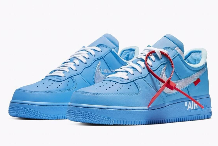 nike af1 x off white blue