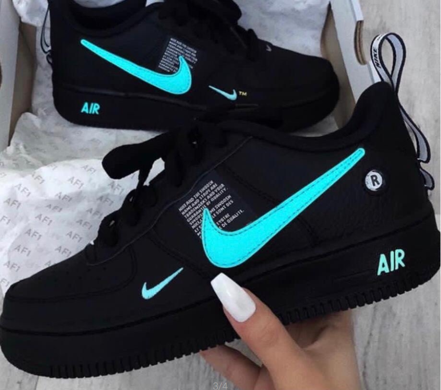 air force 1 utility black and blue