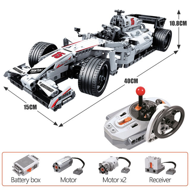 Toys Car Building Blocks Technic RC F1 Racing