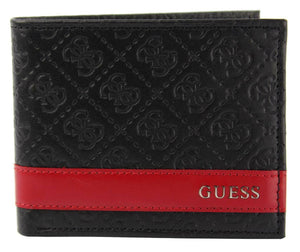 guess black and red wallet