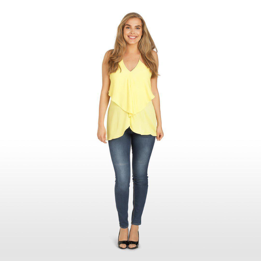 Billede af Hello Yellow top til gravide, gul - XS - Extra Small