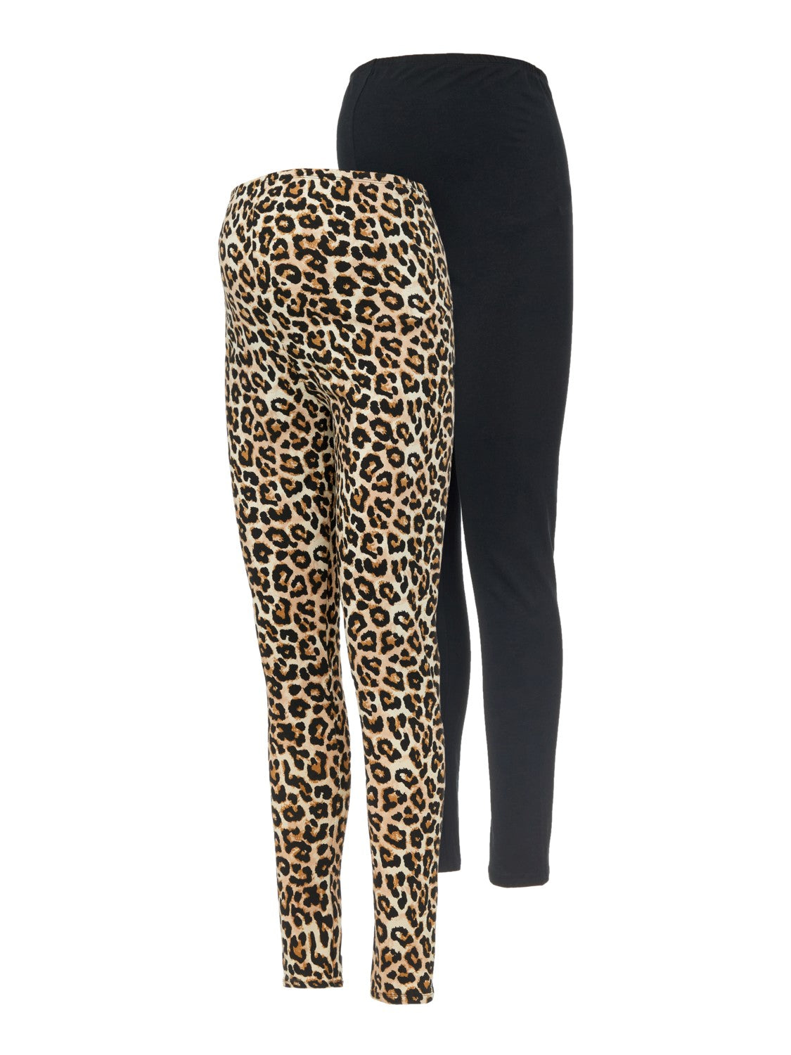 Se Mamalicious vente-leggings, 2-pak dyreprint/sort, MLSanni - S hos Expectationscph.com