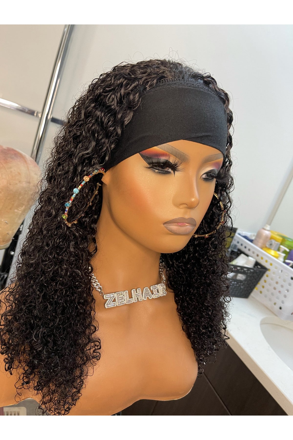 Zelhair Deep Curly Headband Wig Jozelhair 