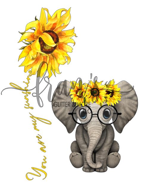 You are my Sunshine Elephant – Frans Glitter & More