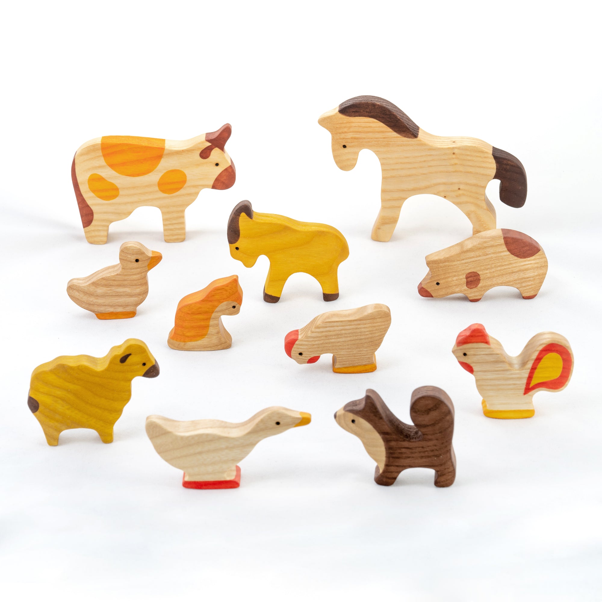 wooden farm animals for toddlers