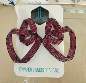Ruby Geometric Earrings - Jennifer L Designs