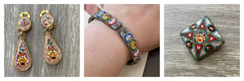 Vinatge Italian Micro Mosaic Jewelry from Bloomers and Frocks