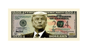 Donald Trump 2024 President Dollar Bill with Currency Holder– Trump Mug