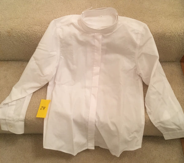 size 26 white shirt