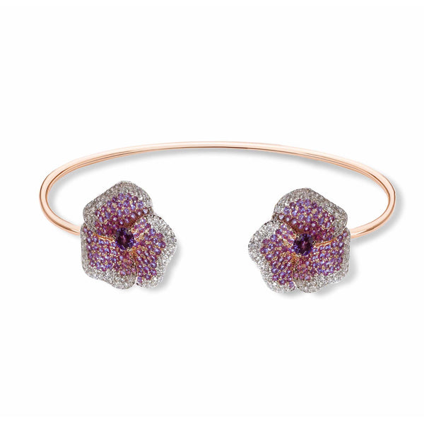 Bloom Petit Flower Amethyst String Bracelet in String in Rose Gold – AS29