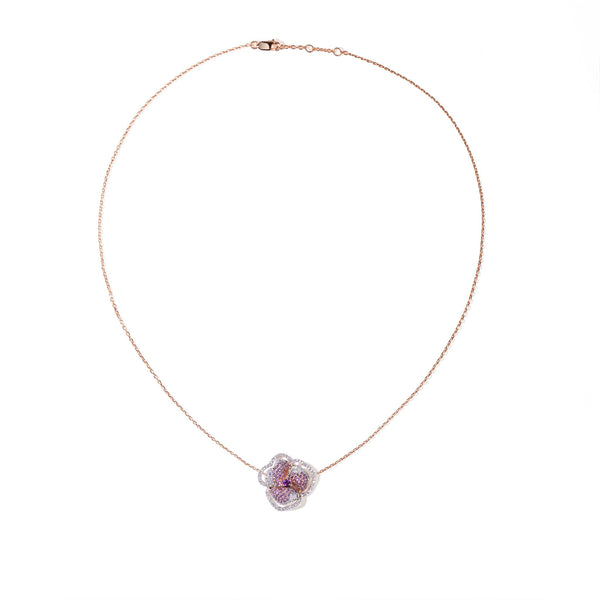 vuitton pink sapphire diamond necklace