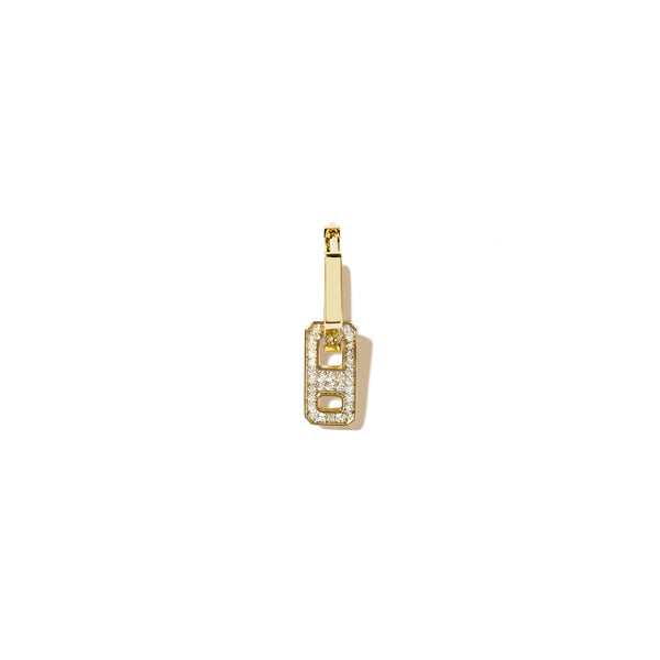 Medium Diamond Single Lock Earring – AS29