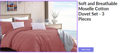 soft and breathable moselle cotton duvet set