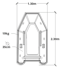 Crewsaver Air Deck 200 Inflatable Boat Dimensions - Life Raft Professionals