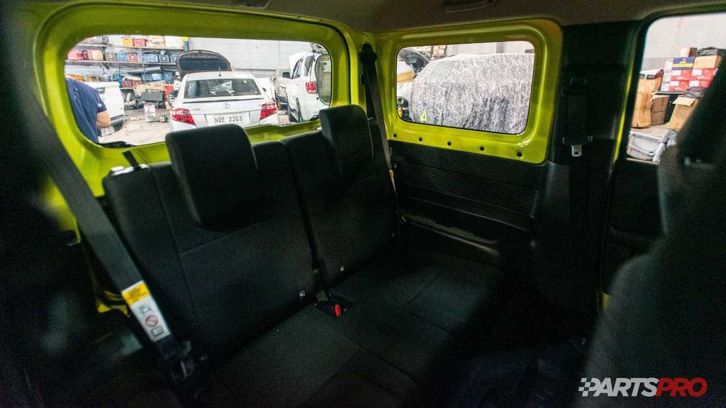 Backseat of Suzuki Jimny Roadrunner