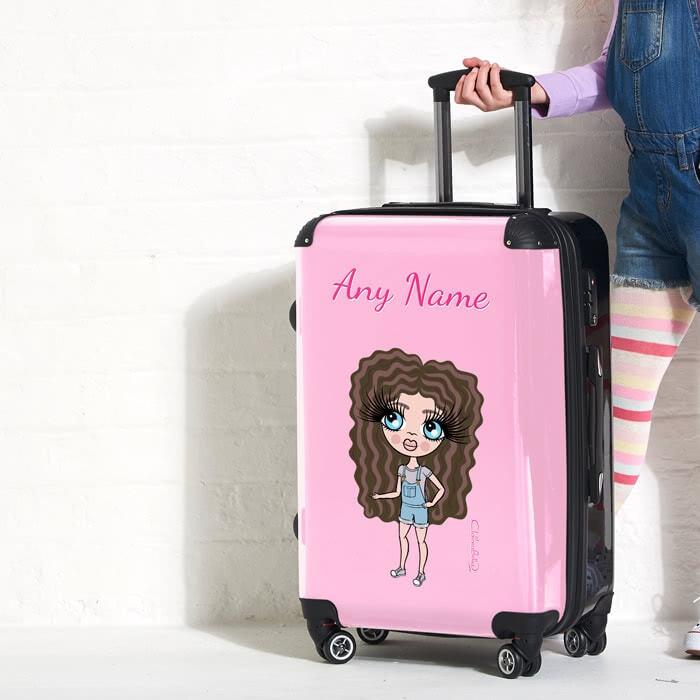ClaireaBella Girls Pastel Pink Suitcase - Image 1