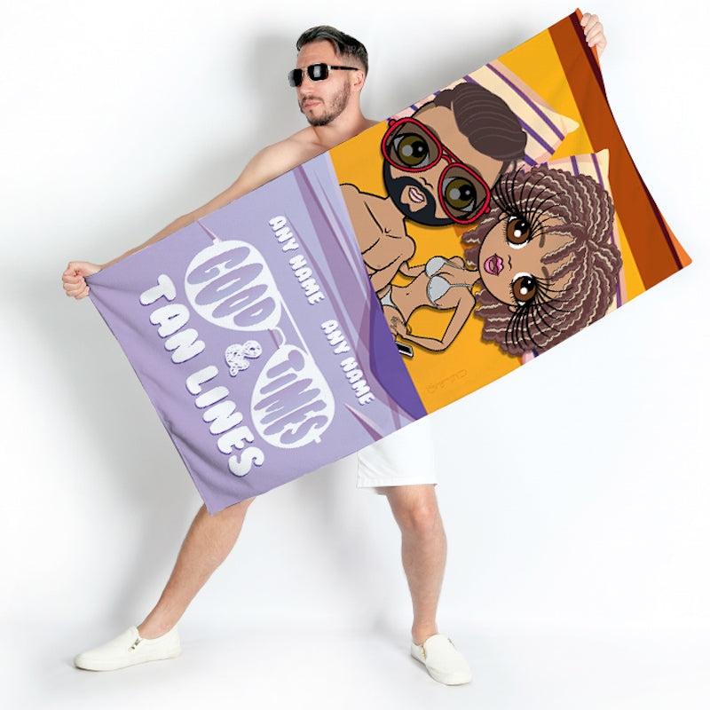 Multi Character Good Times And Tan Lines Beach Towel –