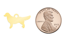 Load image into Gallery viewer, 1/2 inch Golden Retriever Charm in 14K Double Clad Gold Filled