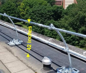 OHSA Fall Protection Guardrail on roof
