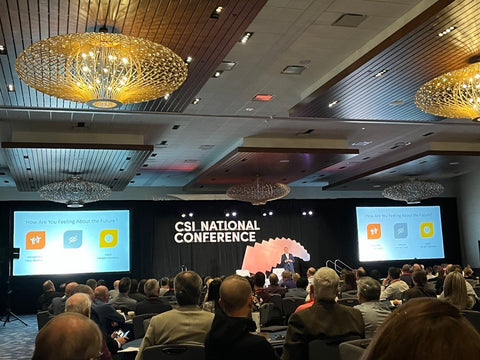 A photo of the hall at the CSI Conference where Andrew Miller delivered his presentation.
