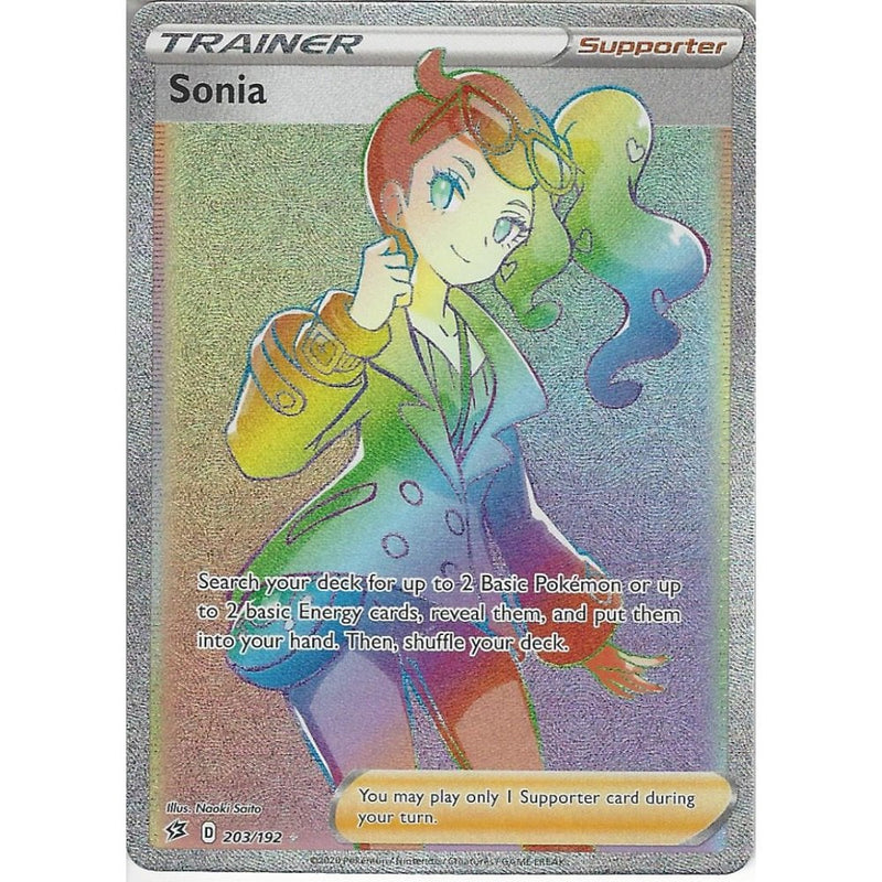 3 192 Sonia Full Art Rainbow Rare Card Sword Shield Rebel Clas Recaptured Ltd