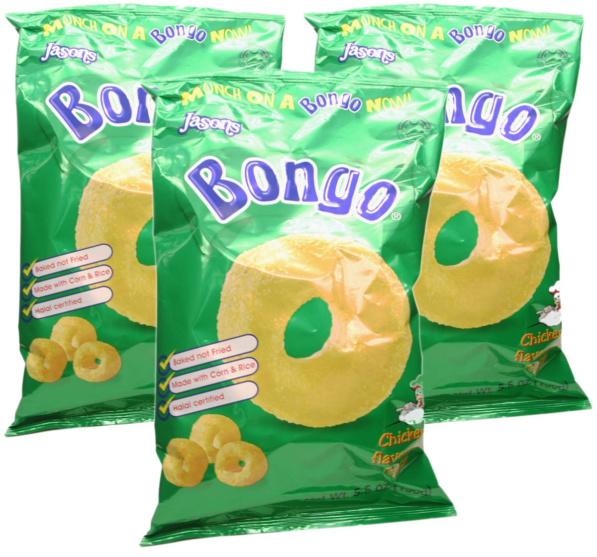 Jasons Bongo Chicken Flavoured Snack Pack Of 3 Imported From Fiji 8837