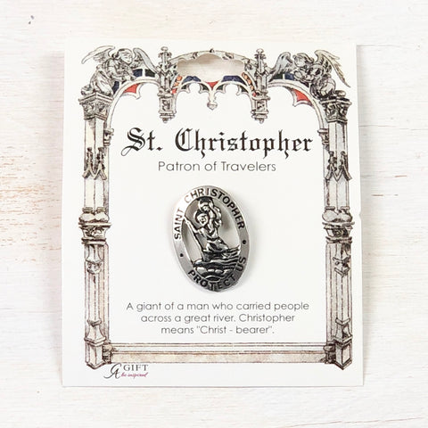 Pewter St. Christopher Lapel Pin