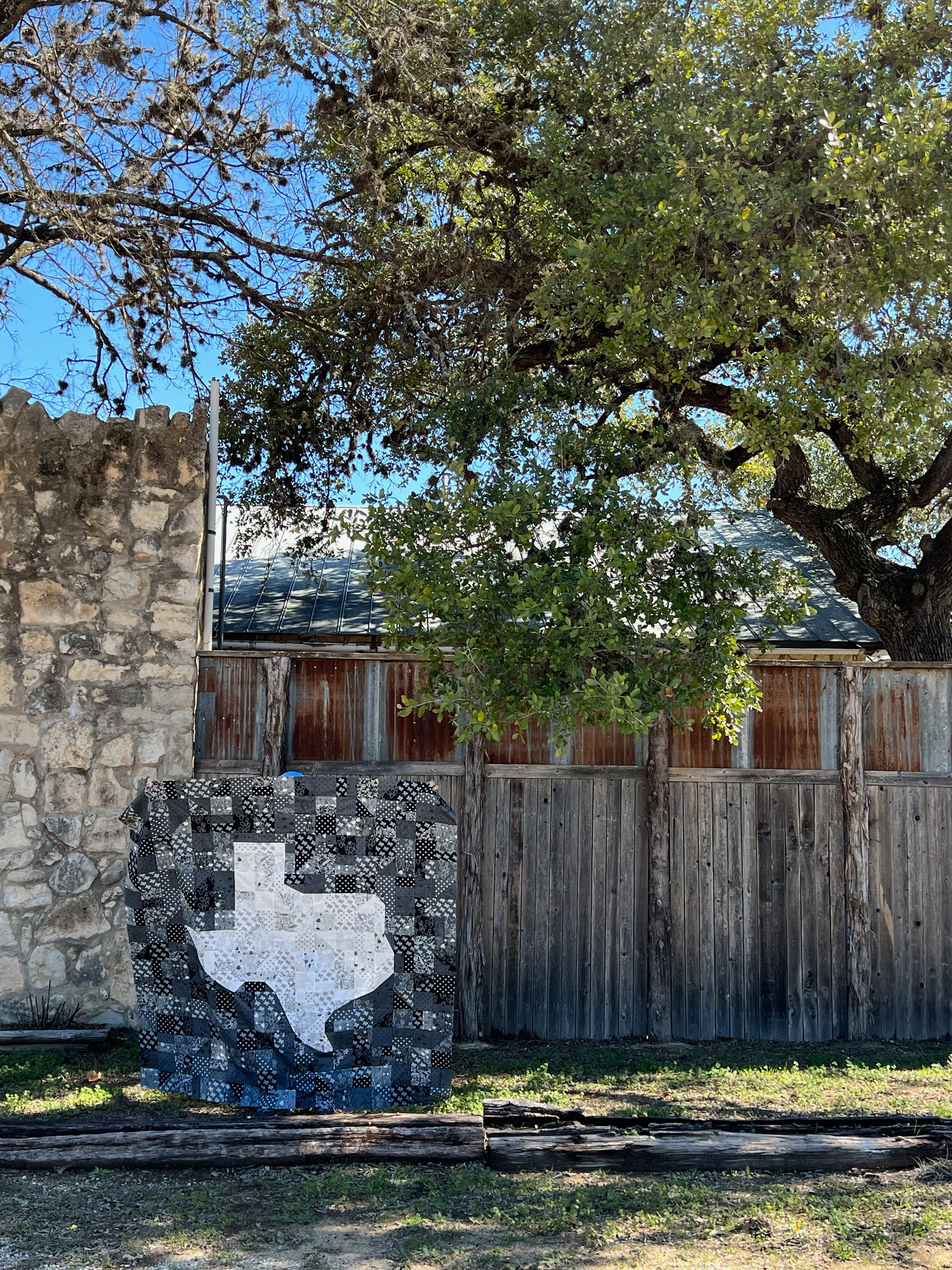 Howdy Texas Quilt at dance hall near Bandera, Texas