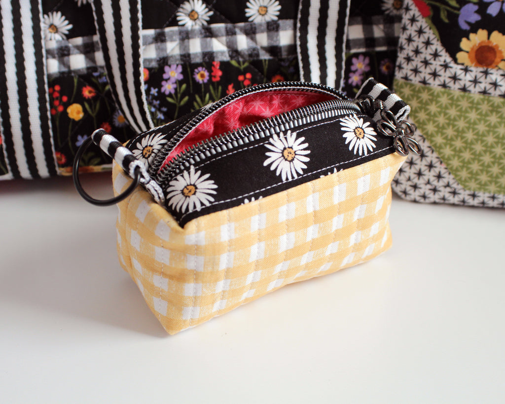 Quilted Boxy Pouch Pattern by Sweet Cinnamon Roses
