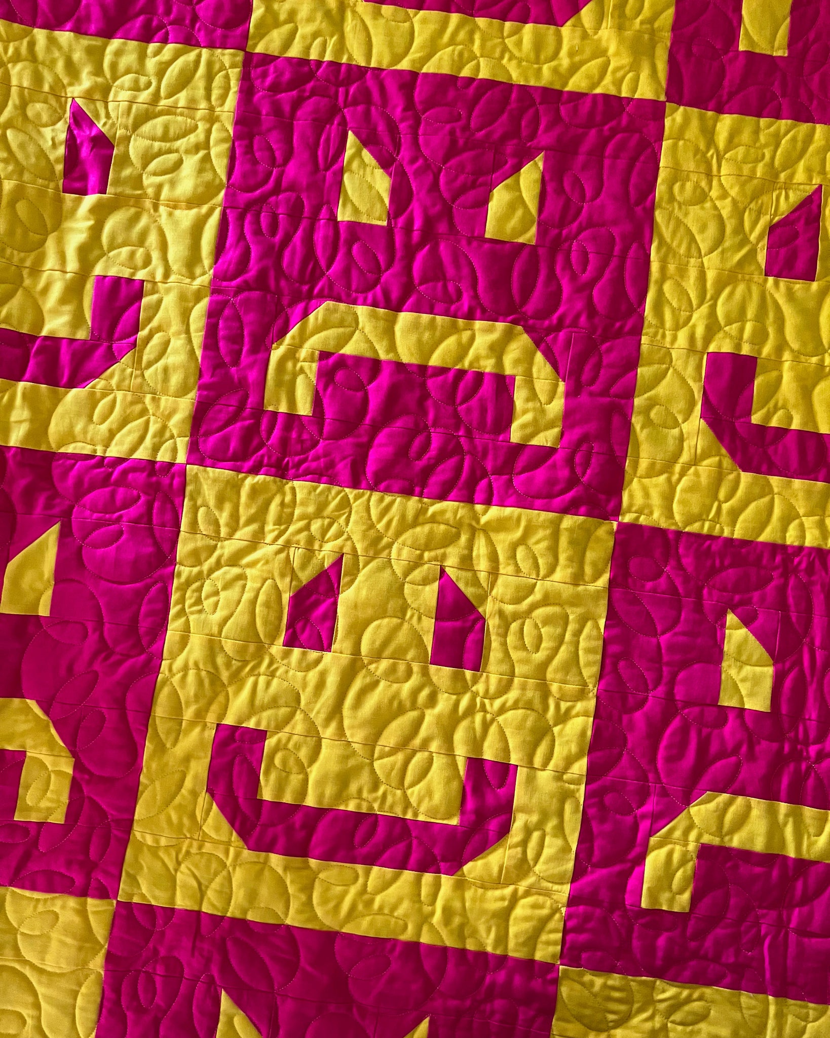 Mood Swings Quilt Closeup of Quilting