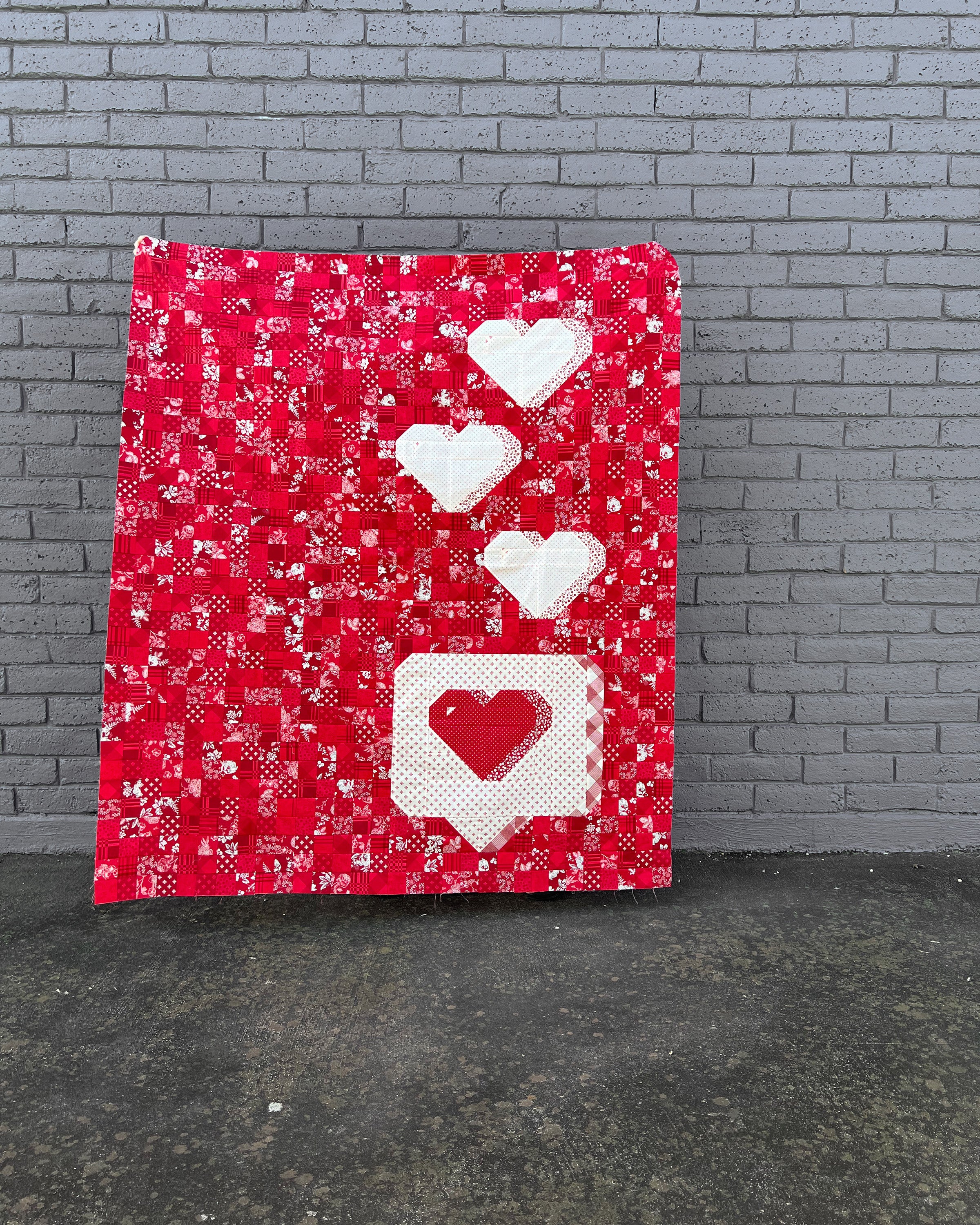 Send with Love quilt using the Heirloom Red collection by Riley Blake Designs