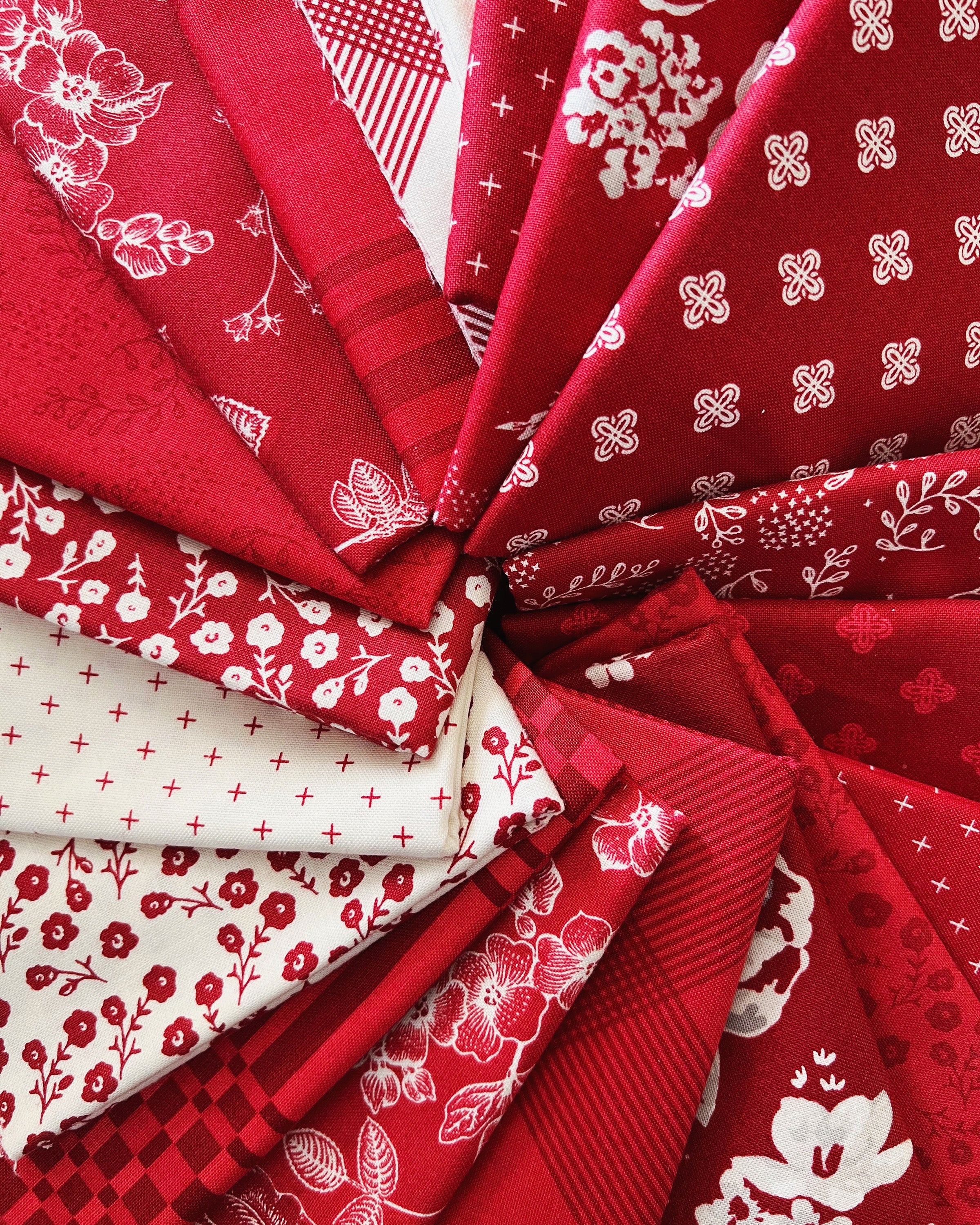 Heirloom Red fabric collection by My Mind's Eye for Riley Blake Designs