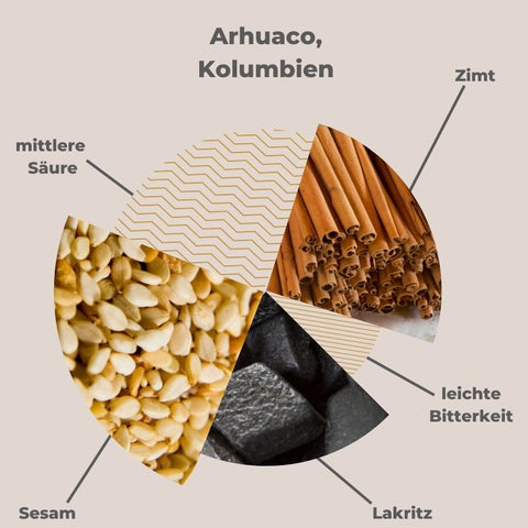 Arhuaco Kolumbien Kakao Aroma Profil