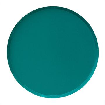 teal paper plates