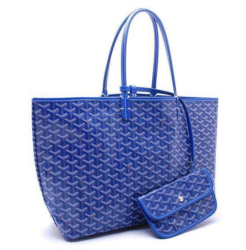 goyard blue tote bag