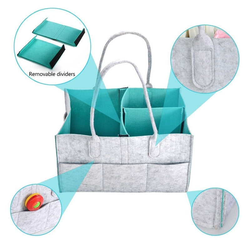 Easy Access Diaper Changing Caddy Organizer Perfect For Home Or Travel