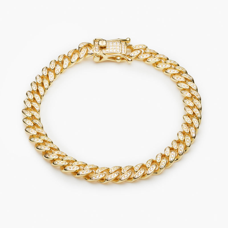 Naked Iced Cuban Bracelet – Tres Colori Jewelry