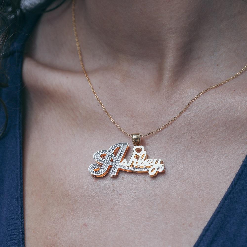 The Swift Double Plated Name Necklace – Tres Colori Jewelry