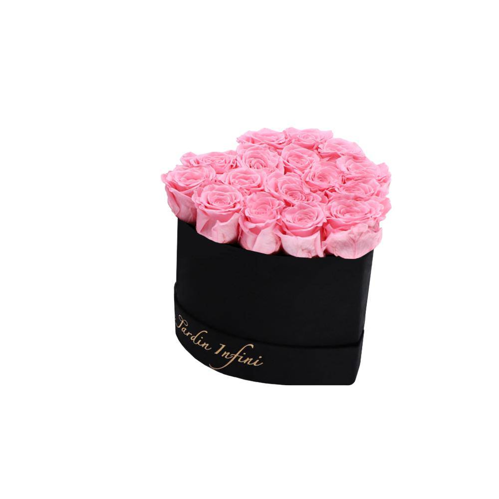 Standaard oortelefoon medeleerling Flowers in a box for valentine's day Pink Preserved Roses in A Heart– Le  Jardin Infini