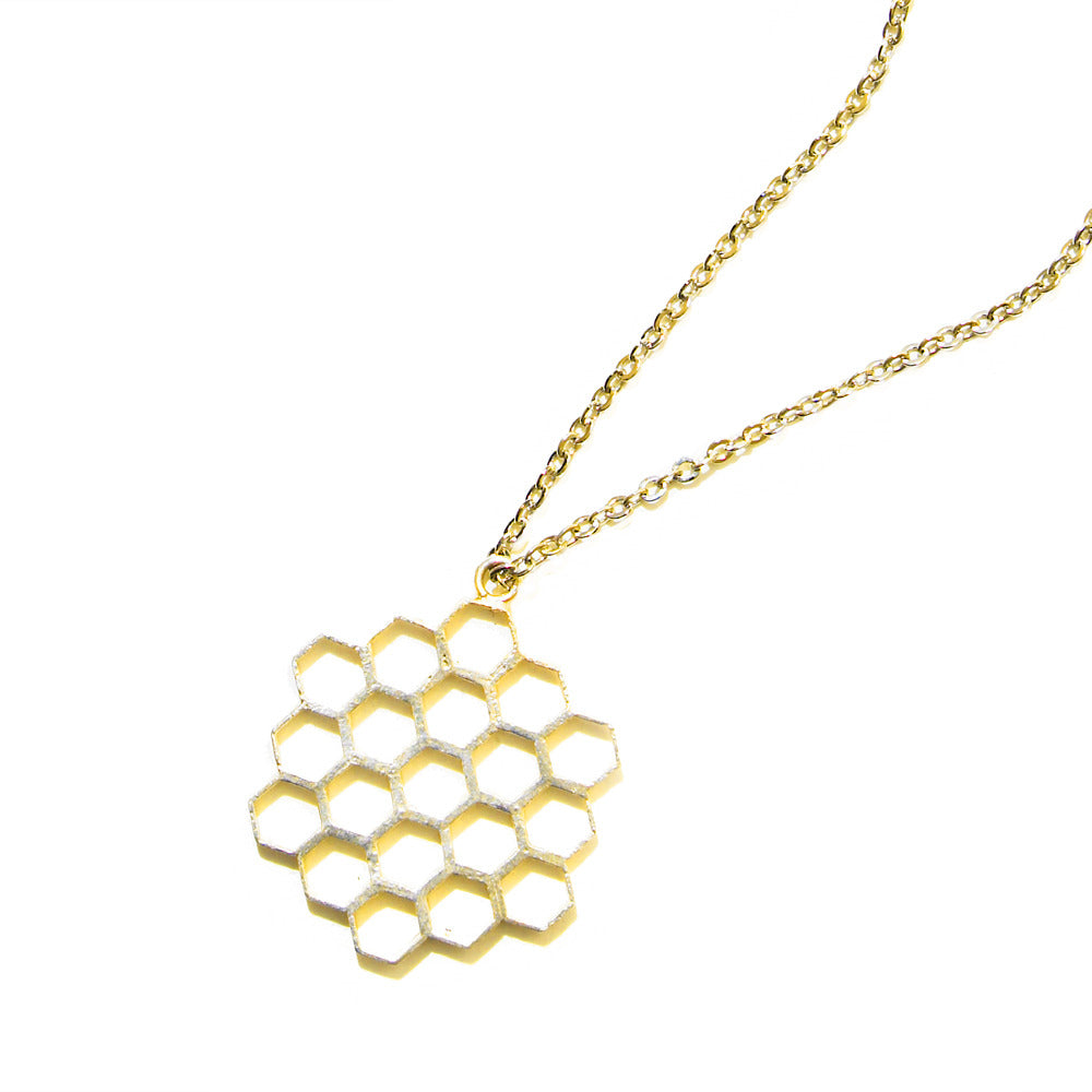 Gold Honeycomb Necklace