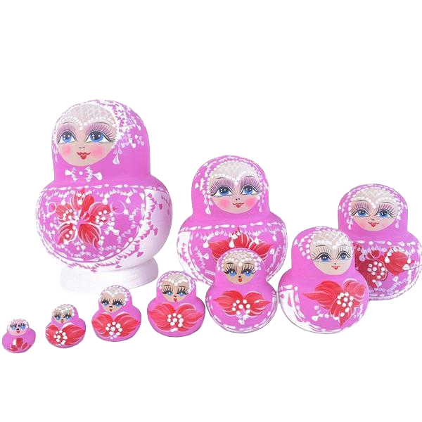 pink nesting dolls