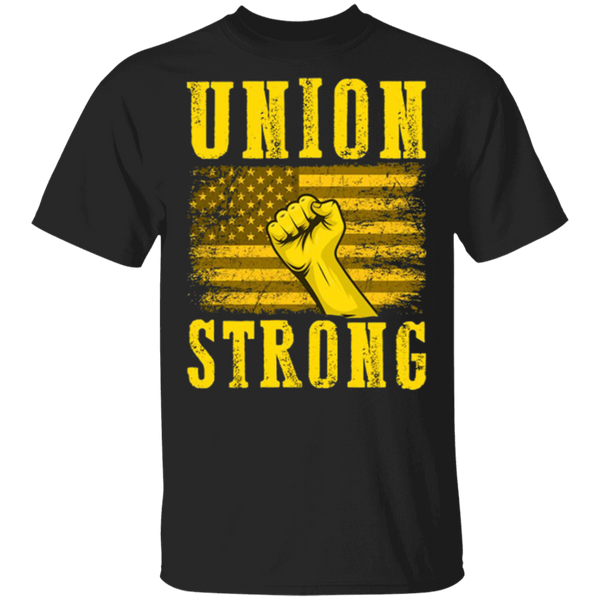 Union Strong Shirt USA Flag Proud Pro Labor Union Worker Solidarity T-