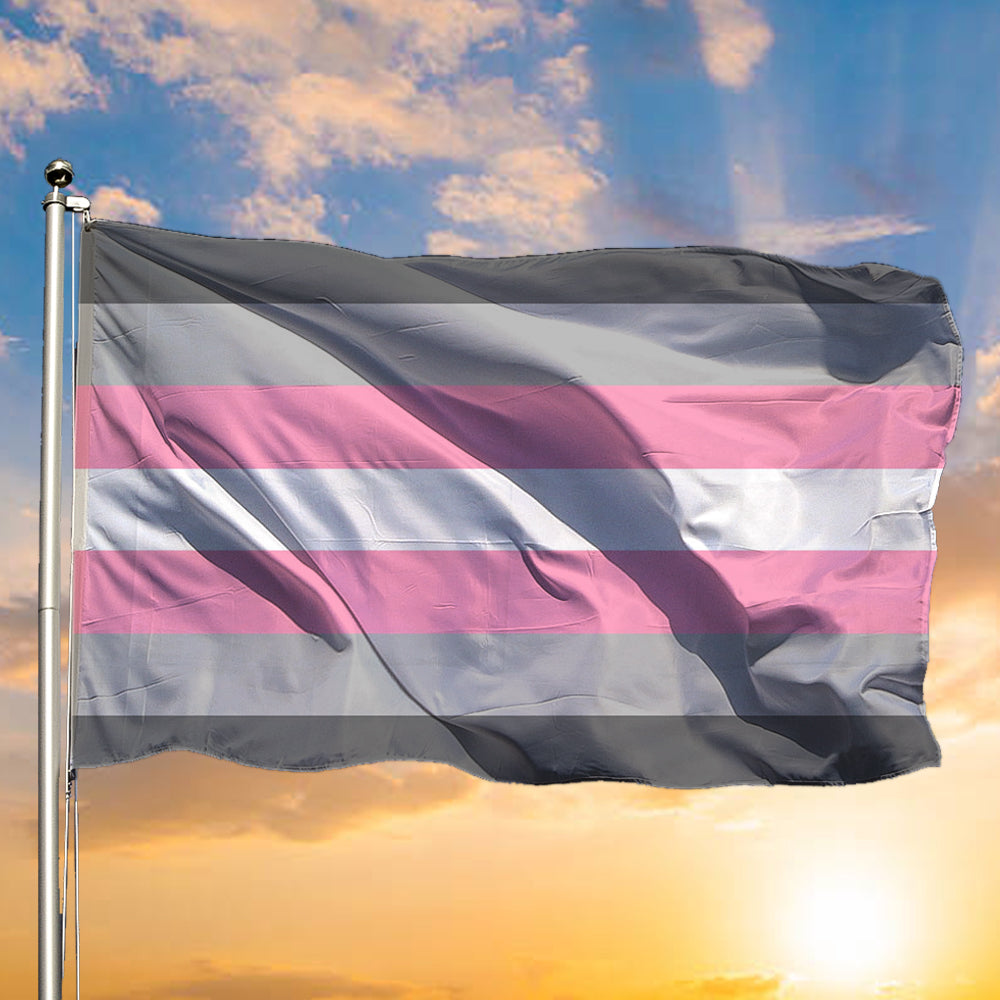 Demigirl Flag Demigirl Lesbian Pride Flag Demisexual Lgbtq Banner Deco